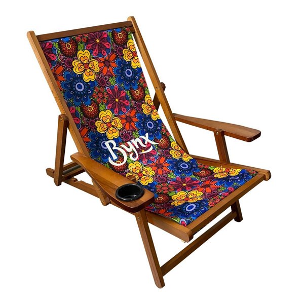 Wood Sling Chair (Full Color)  Imprinted with Logo (Q694422)