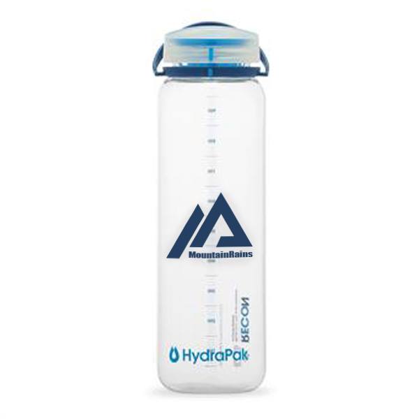32 Oz. HYDRAPAK RECON Bottle - Clear/Navy/Cyan  Imprinted with Logo (Q698522)