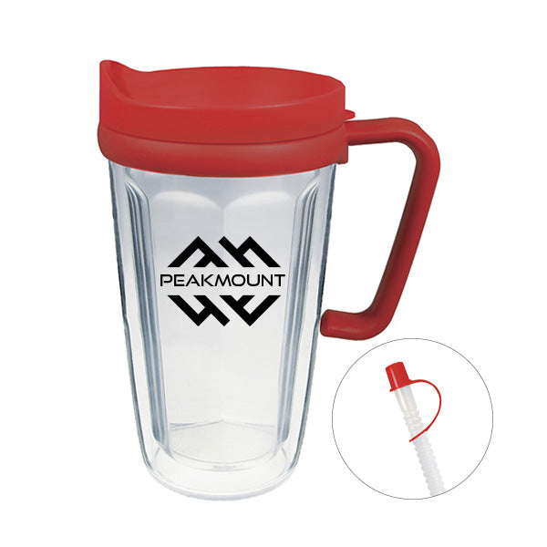 16 Oz. Thermal Travel Mug - Silkscreen  Imprinted with Logo (Q700422)
