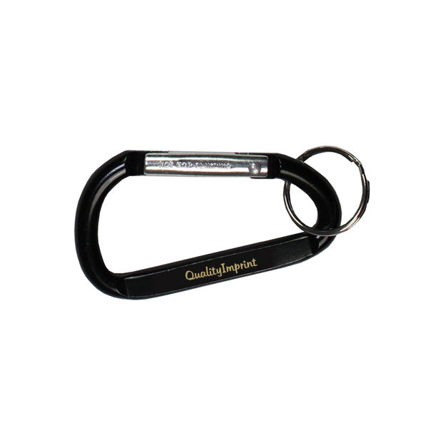 Carabiner Key Holder With Split Ring Attachment  Imprinted with Logo (Q701245)