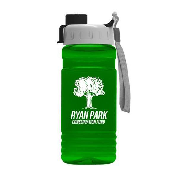 20 Oz. UpCycle RPET Bottle - Quick Snap Lid  Imprinted with Logo (Q703722)
