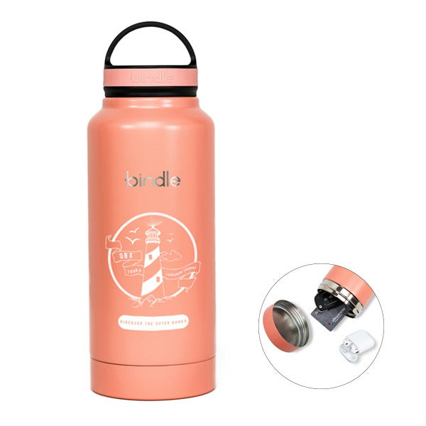 24 Oz. Bindle Bottle - Coral  Imprinted with Logo (Q707522)
