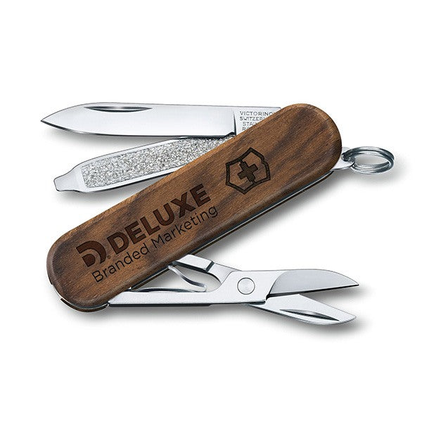 SWISS ARMY® Classic Walnut Wood Pocket Knives  Imprinted with Logo (Q708211)