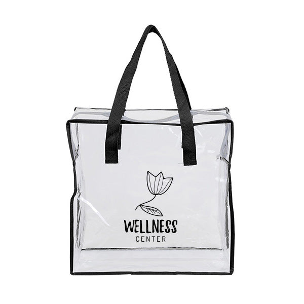 Arete Clear Vinyl Stadium Compliant Tote Bag  Imprinted with Logo (Q709111)