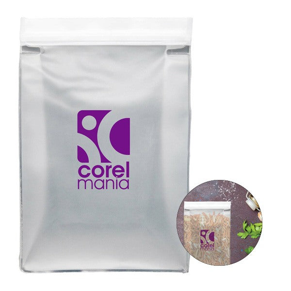 SlipZip Vertical Gusseted Reusable Storage Bag  Imprinted with Logo (Q709422)