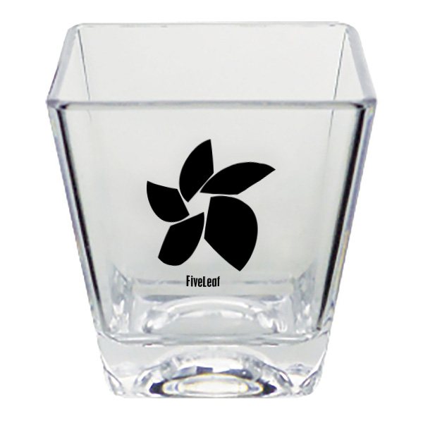 2 Oz. Plastic Square Shot Glass  Imprinted with Logo (Q712522)
