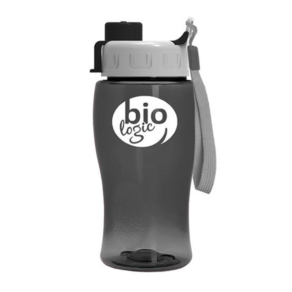 18 Oz. Transparent Bottle - Quick Snap Lid  Imprinted with Logo (Q713722)