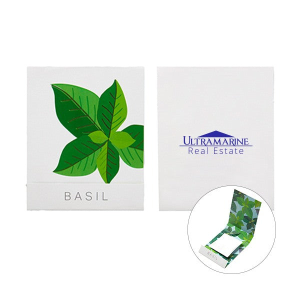 Basil Seed Matchbook  Imprinted with Logo (Q720422)