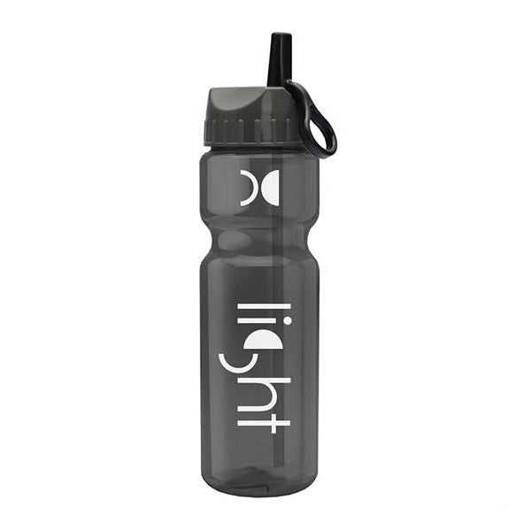 28 Oz. Champion Trans. Bottle - Flip Straw Lid  Imprinted with Logo (Q722722)
