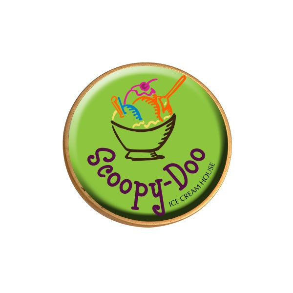 0.75 Inch Round Domed Lapel Pins  Imprinted with Logo (Q729611)