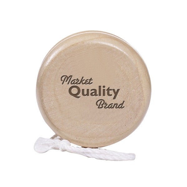 Wooden Yo-Yos - 2 Inch Laser Engraved  Imprinted with Logo (Q729911)
