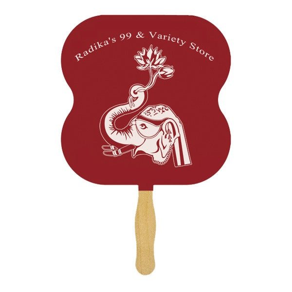 Hour Glass Glued Hand Fans  Imprinted with Logo (Q730911)