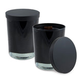 14 Oz. Black Glossy Tumbler Candle With LUX Box (Q731211)