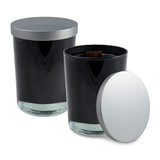 14 Oz. Black Glossy Tumbler Candle With LUX Box (Q731211)