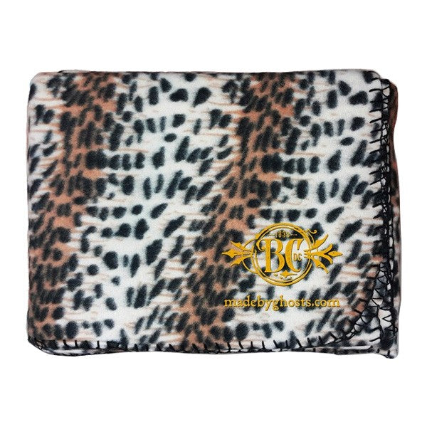 50" x 60" Whipstitch Fleece Blanket - Leopard (Q735111)