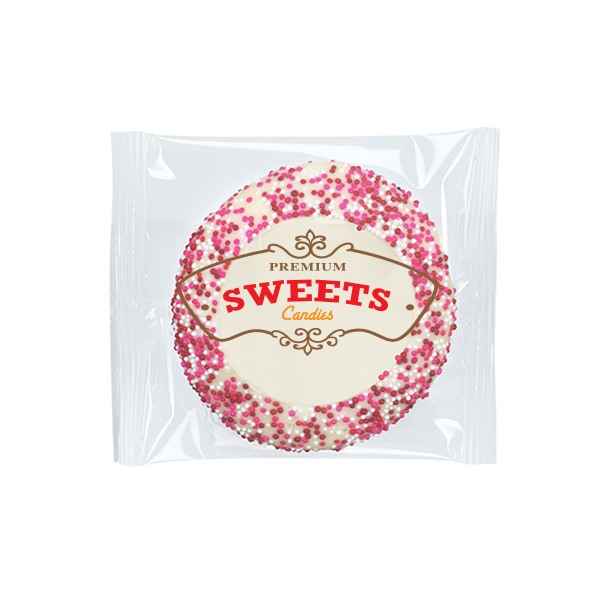 Valentine's Day Individually Wrapped Sugar Cookies  Imprinted with Logo (Q736111)