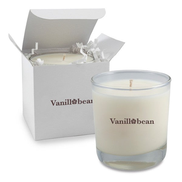 11 Oz. Clear Tumbler Candle With Gift Box  Imprinted with Logo (Q741211)