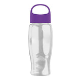 27 Oz. Poly-Pure Transparent Bottle - Oval Crest Lid (Q742722)