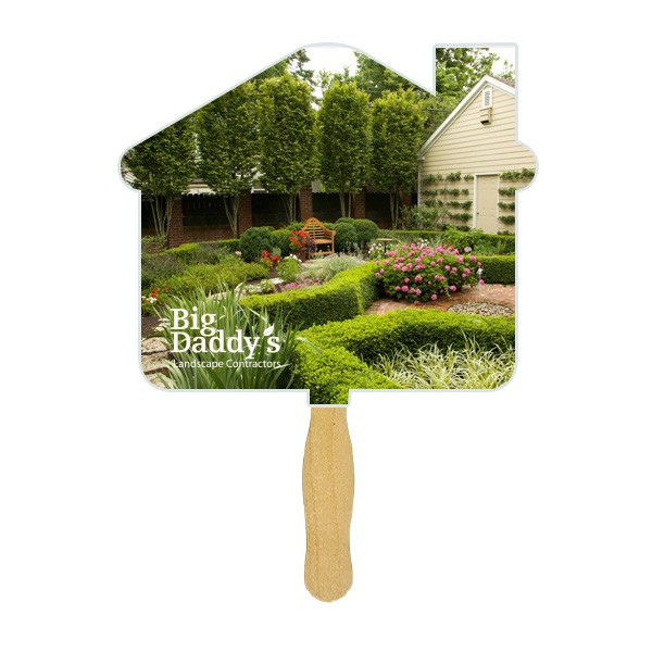 Standard Hand Fan One Sided Full Color  Imprinted with Logo (Q754611)