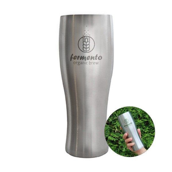 17 Fl. Oz. Brewmaster Tall Stainless Pint Glass (Q759622)