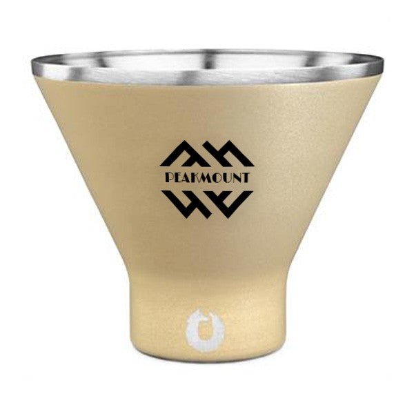 8 Oz. Snowfox Steel Martini Tumbler - Gold  Imprinted with Logo (Q779522)