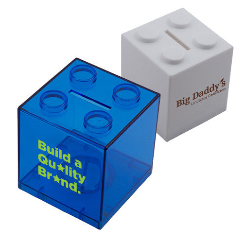 Building Block Shaped Banks  Imprinted with Logo (Q781511)