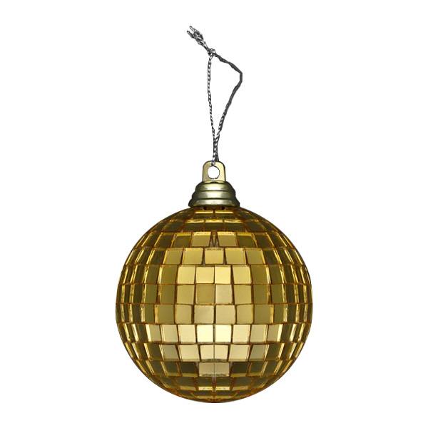 2.4" Gold Mirror Ball Ornaments (Q782911)
