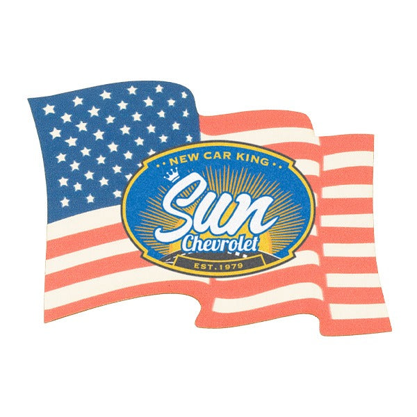 60 Point Flag Coaster  Imprinted with Logo (Q788422)