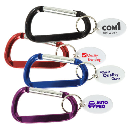 Metal Carabiner Keytags  Imprinted with Logo (Q793411)