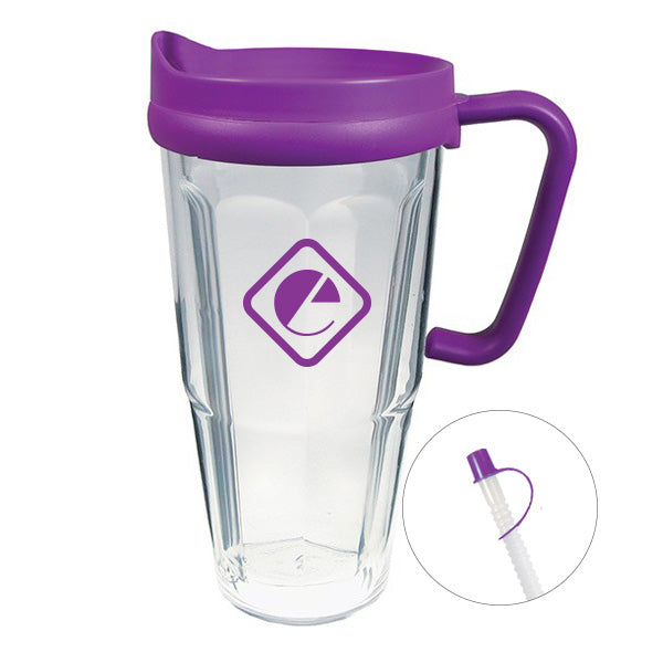 24 Oz. Thermal Travel Mug - Silkscreen  Imprinted with Logo (Q800422)