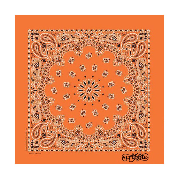 22 In Traditional USA Paisleys Bandana - Orange (Q806522)