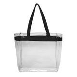 Clear Plastic Tote Bag W/ Colored Handles (Q809111)
