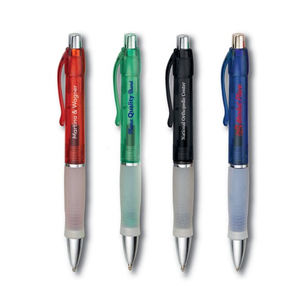 Custom Mr. Gel Translucent Pens (Q810311) - Grip Pens with Logo ...