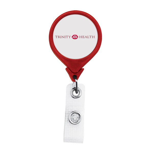 Anti-Microbial JUMBO Round Badge Reel  Imprinted with Logo (Q818011)