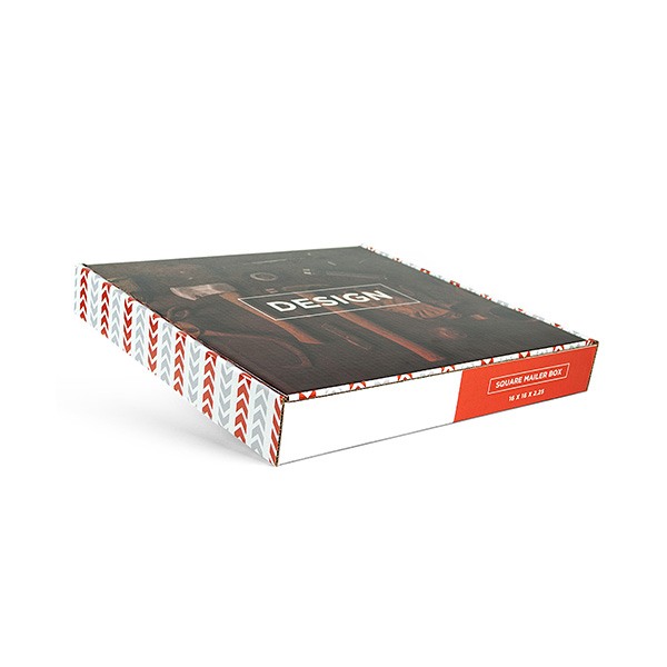 Square Mailer Boxes 16 x 16 x 2.25  Imprinted with Logo (Q820011)