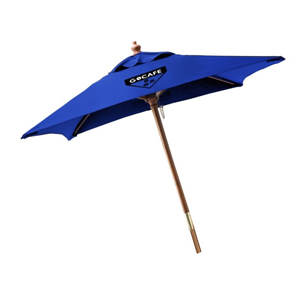 7ft Square Wooden Market Umbrella  Imprinted with Logo (Q825422)
