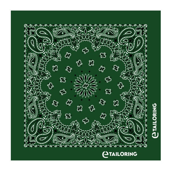 22 In Traditional USA Paisleys Bandana - Hunter-Green (Q826522)