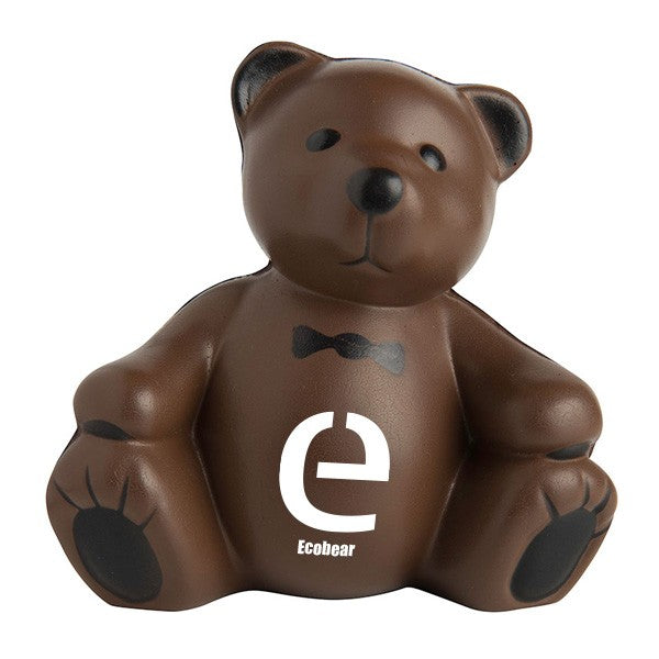 Squeezies® Teddy Bear Stress Reliever  Imprinted with Logo (Q827622)