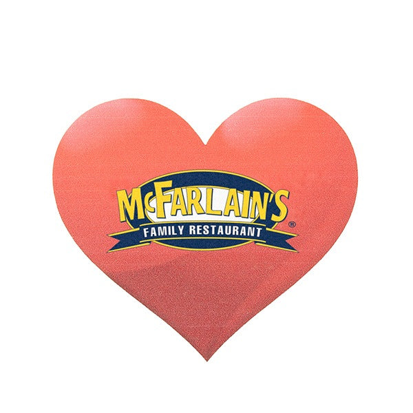 40 Point Heart Coasters  Imprinted with Logo (Q835911)