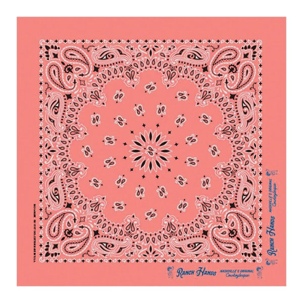 22 In Traditional USA Paisleys Bandana - Strawberry (Q836522)