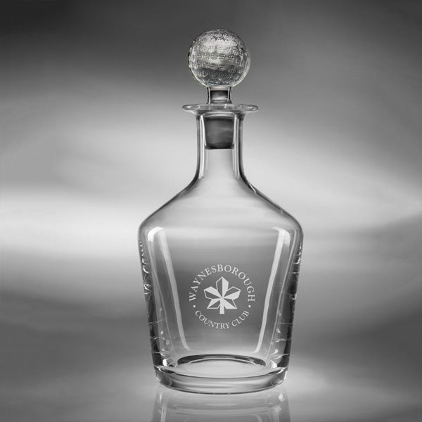 34 Oz. Craft Decanter - Golf  Imprinted with Logo (Q837211)