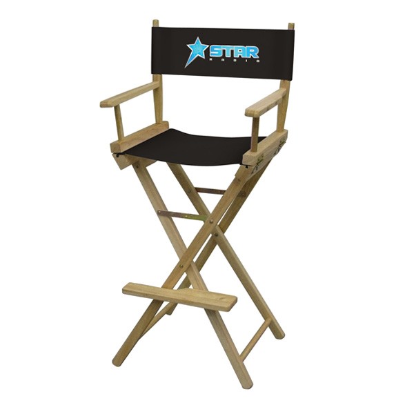 Full Color Director Chairs Bar Height  Imprinted with Logo (Q840611)