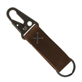 Busker Leather Keychain With Antique Nickel Carabiner (Q843522)