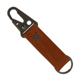 Busker Leather Keychain With Antique Nickel Carabiner (Q843522)
