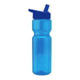 28 Oz. Transparent Bottle - Flip Straw Lid (Q843722)