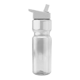 28 Oz. Transparent Bottle - Flip Straw Lid (Q843722)