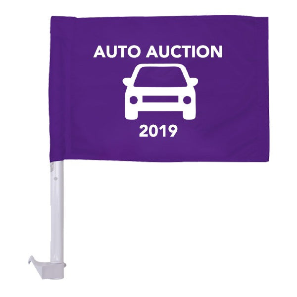 Car Flag Kit (Double-Sided)  Imprinted with Logo (Q844911)