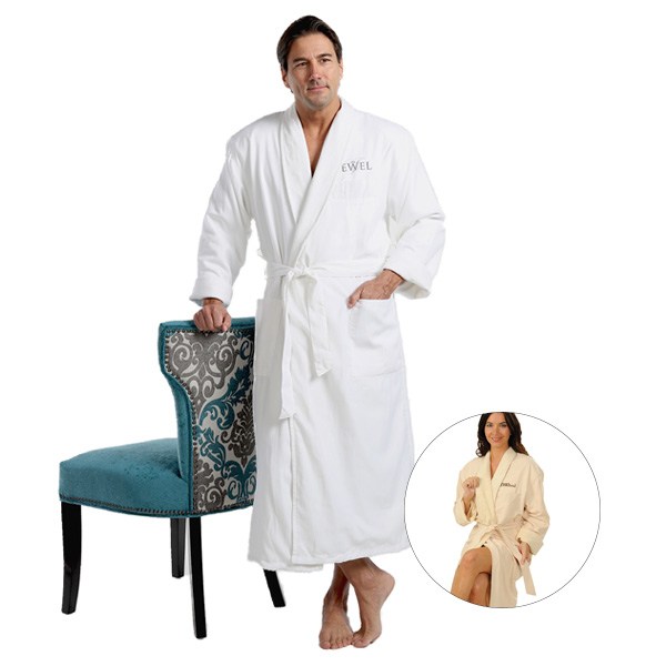 52" Microfiber Shawl Collar Robe With Terry Lining (Q846211)