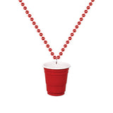Red Shot Glass On Beads (Q846722)