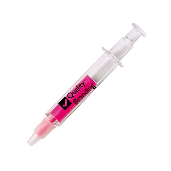 Syringe Highlighter  Imprinted with Logo (Q84737)